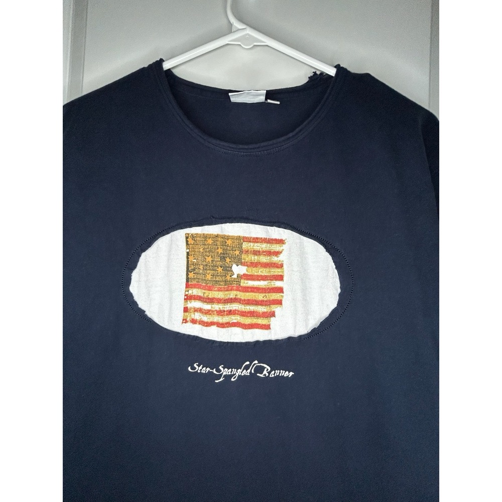Vintage‎ Y2k Smithsonian Museum "Star Spangled Banner" T-Shirt Sz Womens Large